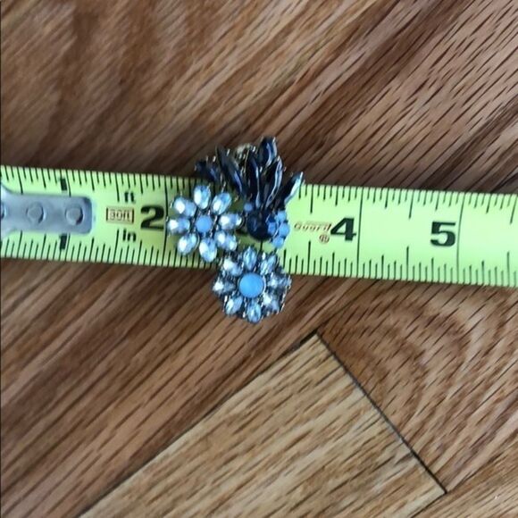 Vintage Floral Rhinestone Brooch - Picture 7 of 7